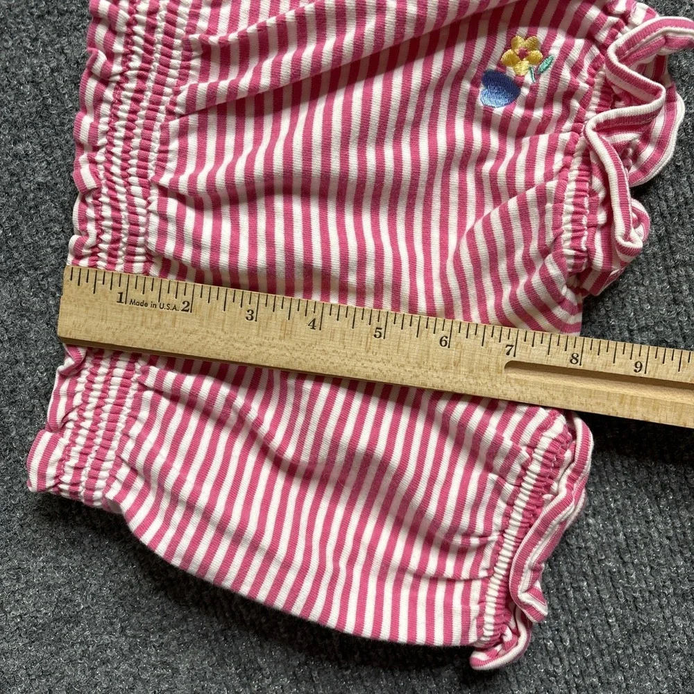 Vintage Gymboree Bubble Shorts Pink Striped Infant Heart Flower Rainbow Tag READ